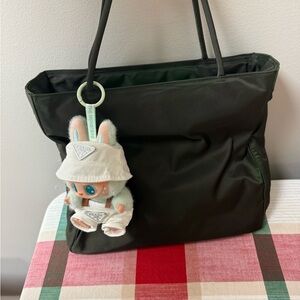 Authentic hunter green Prada tote